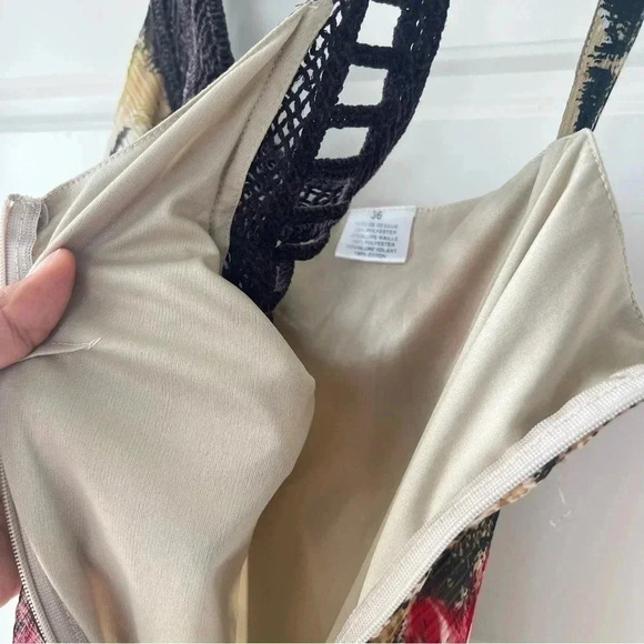 CLASSIC ANIMAL PRINT RUFFLE MULTI COLOR MAXI DRESS SIZE 36 100% COTTON SIZE 36 - Picture 12 of 15